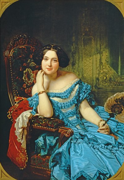 Portret van Amalia de Llano y Dotres, Gravin van Vilches, 1853 door Federico de Madrazo y Kuntz